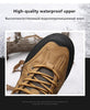 Winter Snow Boots Waterproof Leather Sneakers Super Warm Men's Boots Outdoor Hiking Boots Warm Fur Line Hiking Boot Outdoor Walking Shoes Casual Leather Booties For Men by Stevvex