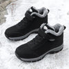 Winter Womens Mens Boots Plush Leather Waterproof Climbing Hunting Shoes Unisex Lace-up Outdoor Warm Hiking Boot Warm Ankle Cushionable Non-Slip Fashion Booties For Outdoor Walking by Stevvex