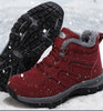 Winter Womens Mens Boots Plush Leather Waterproof Climbing Hunting Shoes Unisex Lace-up Outdoor Warm Hiking Boot Warm Ankle Cushionable Non-Slip Fashion Booties For Outdoor Walking by Stevvex