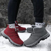 Winter Womens Mens Boots Plush Leather Waterproof Climbing Hunting Shoes Unisex Lace-up Outdoor Warm Hiking Boot Warm Ankle Cushionable Non-Slip Fashion Booties For Outdoor Walking by Stevvex