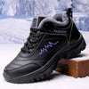 Winter Womens Mens Boots Shoes Plush Warm Sneakers Outdoor Waterproof Ankle Snow Boots Casual Leather Hiking Boots Outdoor Trekking Boot Mid Hiker Boot For Mens by Stevvex