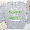 Witch of a Wife and Monster of a Husband Couples Sweatshirts by Adorb Custom Tees