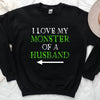 Witch of a Wife and Monster of a Husband Couples Sweatshirts by Adorb Custom Tees