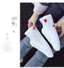Woman Fashion New PU Leather Shoes Breathable Cute Heart Flats Casual White Sneakers Platform Tenis Comfortable Shoes Leather Womens Sneakers by Stevvex
