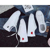Woman Fashion New PU Leather Shoes Breathable Cute Heart Flats Casual White Sneakers Platform Tenis Comfortable Shoes Leather Womens Sneakers by Stevvex