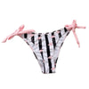 Women 2Pcs Summer Beach Bathing Suit Bowknot Ruffle Sleeve Crop Tops Striped Print Swimsuit Bikini Sets 2 Piece Ruffled V Neck Bathing Suits Summer Swimwear by Stevvex