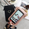 Women Bag Shoulder Transparent Bag Card Holders Girl Handbag Ladies PU Leather Clutch Phone Wallets Purse by Stevvex