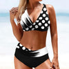 Women Bikini Plus Size Push Up Swimsuit High Waist Bikini Set Women's Push-up Halter Bandage Bikini Swimsuits Swim Bottoms Swimwear Bathing Suit Beachwear Swimming Suit by Stevvex