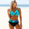 Women Bikini Plus Size Push Up Swimsuit High Waist Bikini Set Women's Push-up Halter Bandage Bikini Swimsuits Swim Bottoms Swimwear Bathing Suit Beachwear Swimming Suit by Stevvex