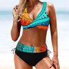 Women Bikini Plus Size Push Up Swimsuit High Waist Bikini Set Women's Push-up Halter Bandage Bikini Swimsuits Swim Bottoms Swimwear Bathing Suit Beachwear Swimming Suit by Stevvex