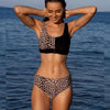 Women Bikini Set Leopard Swimwear Women High Waist String Floral Printed 2 Piece Bathing Suits Women Patchwork Swimsuits Push Up Printed Bikinis Buckle Front Beach Wear by Stevvex