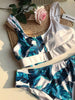 Women Bikini Set Leopard Swimwear Women High Waist String Floral Printed 2 Piece Bathing Suits Women Patchwork Swimsuits Push Up Printed Bikinis Buckle Front Beach Wear by Stevvex