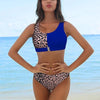 Women Bikini Set Leopard Swimwear Women High Waist String Floral Printed 2 Piece Bathing Suits Women Patchwork Swimsuits Push Up Printed Bikinis Buckle Front Beach Wear by Stevvex