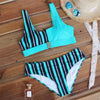 Women Bikini Set Leopard Swimwear Women High Waist String Floral Printed 2 Piece Bathing Suits Women Patchwork Swimsuits Push Up Printed Bikinis Buckle Front Beach Wear by Stevvex