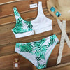 Women Bikini Set Leopard Swimwear Women High Waist String Floral Printed 2 Piece Bathing Suits Women Patchwork Swimsuits Push Up Printed Bikinis Buckle Front Beach Wear by Stevvex