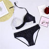 Women Bikini Set Push Up Female Swimsuit Swimwear Swim Two Piece Brazilian Bathing Suit Large Plus Size Women's Twist Front High Waist Bikini Swimsuit Drawstring Tie Side Bottom Two Piece Bathing Suit by Stevvex