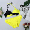 Women Bikini Set Push Up Female Swimsuit Swimwear Swim Two Piece Brazilian Bathing Suit Large Plus Size Women's Twist Front High Waist Bikini Swimsuit Drawstring Tie Side Bottom Two Piece Bathing Suit by Stevvex