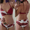 Women Bikini Set Push Up Female Swimsuit Swimwear Swim Two Piece Brazilian Bathing Suit Large Plus Size Women's Twist Front High Waist Bikini Swimsuit Drawstring Tie Side Bottom Two Piece Bathing Suit by Stevvex