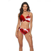Women Bikini Set Push Up Female Swimsuit Swimwear Swim Two Piece Brazilian Bathing Suit Large Plus Size Women's Twist Front High Waist Bikini Swimsuit Drawstring Tie Side Bottom Two Piece Bathing Suit by Stevvex