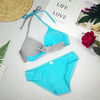 Women Bikini Set Push Up Female Swimsuit Swimwear Swim Two Piece Brazilian Bathing Suit Large Plus Size Women's Twist Front High Waist Bikini Swimsuit Drawstring Tie Side Bottom Two Piece Bathing Suit by Stevvex