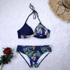 Women Bikini Set Push Up Female Swimsuit Swimwear Swim Two Piece Brazilian Bathing Suit Large Plus Size Women's Twist Front High Waist Bikini Swimsuit Drawstring Tie Side Bottom Two Piece Bathing Suit by Stevvex