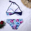 Women Bikini Set Push Up Female Swimsuit Swimwear Swim Two Piece Brazilian Bathing Suit Large Plus Size Women's Twist Front High Waist Bikini Swimsuit Drawstring Tie Side Bottom Two Piece Bathing Suit by Stevvex