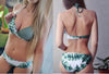 Women Bikini Set Push Up Female Swimsuit Swimwear Swim Two Piece Brazilian Bathing Suit Large Plus Size Women's Twist Front High Waist Bikini Swimsuit Drawstring Tie Side Bottom Two Piece Bathing Suit by Stevvex