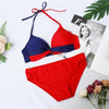 Women Bikini Set Push Up Female Swimsuit Swimwear Swim Two Piece Brazilian Bathing Suit Large Plus Size Women's Twist Front High Waist Bikini Swimsuit Drawstring Tie Side Bottom Two Piece Bathing Suit by Stevvex