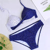 Women Bikini Set Push Up Female Swimsuit Swimwear Swim Two Piece Brazilian Bathing Suit Large Plus Size Women's Twist Front High Waist Bikini Swimsuit Drawstring Tie Side Bottom Two Piece Bathing Suit by Stevvex