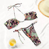 Women Bikini Set Solid Color Swimsuit Women Two Piece Swimsuit Swimwear Halter String Triangle Bikini Sets Women Hollow Out Bikinis String Swimwear Women Adjustable Bathing Suit by Stevvex