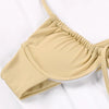 Women Bikini Set Solid Color Swimsuit Women Two Piece Swimsuit Swimwear Halter String Triangle Bikini Sets Women Hollow Out Bikinis String Swimwear Women Adjustable Bathing Suit by Stevvex
