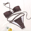 Women Bikini Set Solid Color Swimsuit Women Two Piece Swimsuit Swimwear Halter String Triangle Bikini Sets Women Hollow Out Bikinis String Swimwear Women Adjustable Bathing Suit by Stevvex