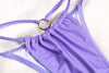 Women Bikini Set Solid Color Swimsuit Women Two Piece Swimsuit Swimwear Halter String Triangle Bikini Sets Women Hollow Out Bikinis String Swimwear Women Adjustable Bathing Suit by Stevvex