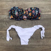 Women Bikini Swimsuit Bandage Floral Print Swimwear Split Bathing Suit Swimsuit Women Two 2 Piece Split Swimsuit Bandage Bikini Sets Halter Tops Bottoms Strapless Swimwear by Stevvex