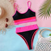 Women Bikinis High Waist Swimwear Women's Ribbed Bikini Swimsuits High Waist 2 Piece Bathing Suit Push Up Bathing Suits Leopard Patchwork Summer Soft Beachwear by Stevvex