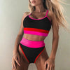 Women Bikinis High Waist Swimwear Women's Ribbed Bikini Swimsuits High Waist 2 Piece Bathing Suit Push Up Bathing Suits Leopard Patchwork Summer Soft Beachwear by Stevvex