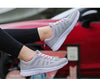 Women Casual Fashion Breathable Walking Mesh Flat Shoes White Sneakers Summer New Fashion Women's Vulcanized Running Sneakers Walking Tennis Shoes by Stevvex