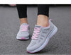 Women Casual Fashion Breathable Walking Mesh Flat Shoes White Sneakers Summer New Fashion Women's Vulcanized Running Sneakers Walking Tennis Shoes by Stevvex