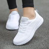 Women Casual Fashion Breathable Walking Mesh Flat Shoes White Sneakers Summer New Fashion Women's Vulcanized Running Sneakers Walking Tennis Shoes by Stevvex