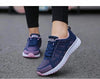 Women Casual Fashion Breathable Walking Mesh Flat Shoes White Sneakers Summer New Fashion Women's Vulcanized Running Sneakers Walking Tennis Shoes by Stevvex