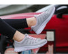Women Casual Fashion Breathable Walking Mesh Flat Shoes White Sneakers Summer New Fashion Women's Vulcanized Running Sneakers Walking Tennis Shoes by Stevvex