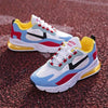 Women Casual Shoes Colorful Sneakers Flat Thick Sole Lightweight Air Cushion Gym Fashion Shoes Breathable Sport Air Fitness Walking Running Athletic Sneakers by Stevvex