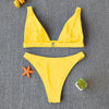Women Charming Bikini Swimsuit Women Push Up Swimwear Two Piece Bikini Set Solid Color Bathing Suit Swim Suit Female Women Two Piece Bikini Swimsuit Halter Twist Front Bathing Suit Swimwear by Stevvex