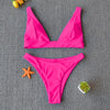 Women Charming Bikini Swimsuit Women Push Up Swimwear Two Piece Bikini Set Solid Color Bathing Suit Swim Suit Female Women Two Piece Bikini Swimsuit Halter Twist Front Bathing Suit Swimwear by Stevvex