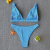 Women Charming Bikini Swimsuit Women Push Up Swimwear Two Piece Bikini Set Solid Color Bathing Suit Swim Suit Female Women Two Piece Bikini Swimsuit Halter Twist Front Bathing Suit Swimwear by Stevvex