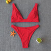 Women Charming Bikini Swimsuit Women Push Up Swimwear Two Piece Bikini Set Solid Color Bathing Suit Swim Suit Female Women Two Piece Bikini Swimsuit Halter Twist Front Bathing Suit Swimwear by Stevvex