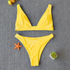 Women Charming Bikini Swimsuit Women Push Up Swimwear Two Piece Bikini Set Solid Color Bathing Suit Swim Suit Female Women Two Piece Bikini Swimsuit Halter Twist Front Bathing Suit Swimwear by Stevvex
