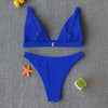 Women Charming Bikini Swimsuit Women Push Up Swimwear Two Piece Bikini Set Solid Color Bathing Suit Swim Suit Female Women Two Piece Bikini Swimsuit Halter Twist Front Bathing Suit Swimwear by Stevvex