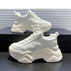 Women Chunky Sneakers Casual Vulcanized Woman High Platform Sneakers Lace Up White Sneakers White Shoes Autumn Winter Fashion Platform High Quality Sneakers by Stevvex