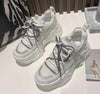 Women Chunky Sneakers Casual Vulcanized Woman High Platform Sneakers Lace Up White Sneakers White Shoes Autumn Winter Fashion Platform High Quality Sneakers by Stevvex